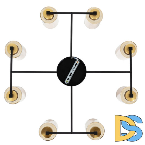 Потолочная люстра Arte Lamp Leo A7027PL-8BK