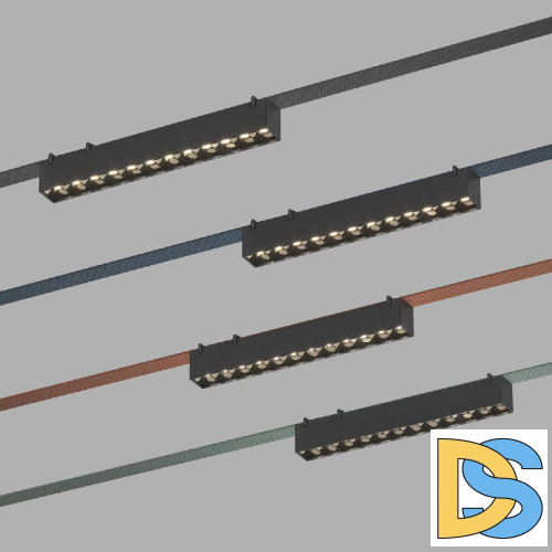 Трековый однофазный светильник Denkirs Belty Grill DK5571-BK