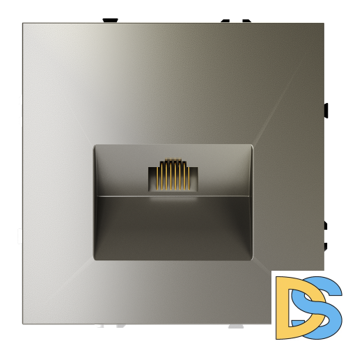 Розетка компьютерная встраиваемая VOLTUM S70 RJ45 кат.6, (шелк)