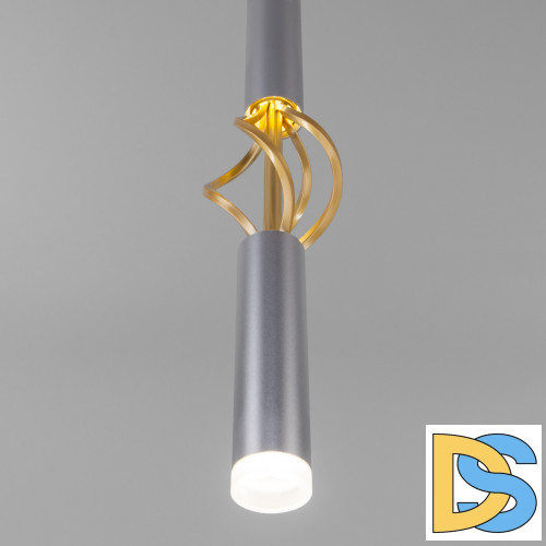 Подвесной светодиодный светильник Eurosvet Lance 50191/1 LED матовое серебро/матовое золото