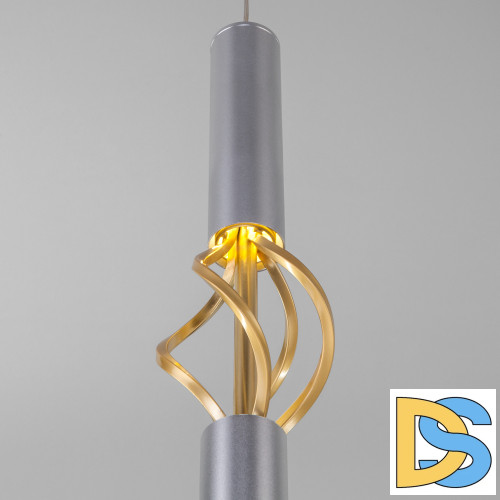 Подвесной светодиодный светильник Eurosvet Lance 50191/1 LED матовое серебро/матовое золото