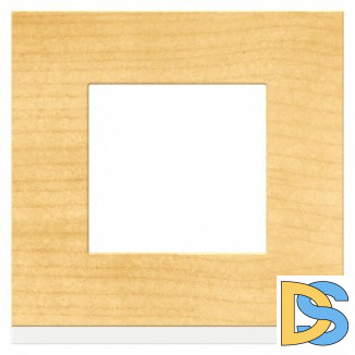 Рамка 1-ая (одинарная), Дерево Клен/Белый, серия Unica Pure, Schneider Electric