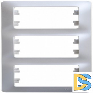 Рамка 3-ая (тройная) вертикальная, Перламутр, серия Glossa, Schneider Electric