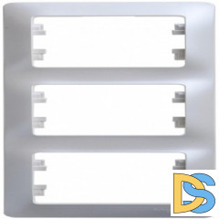 Рамка 3-ая (тройная) вертикальная, Перламутр, серия Glossa, Schneider Electric