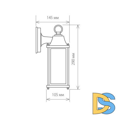 Уличный настенный cветильник Elektrostandard 1008D Brick черный 4690389106743