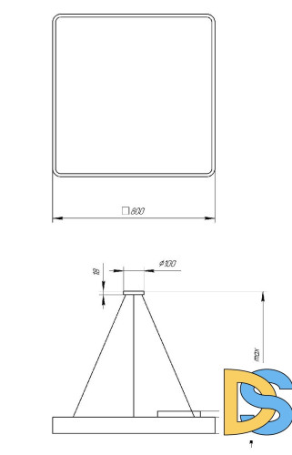 Подвесной светильник Эра Geometria SPO-164-W-40K-110 Б0050588
