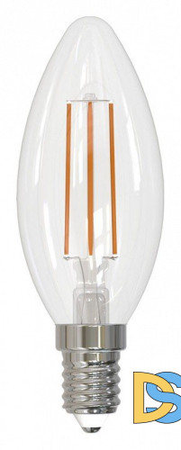 Лампа светодиодная филаментная Volpe E14 6W 3000K прозрачная LED-C35-6W/3000K/E14/CL/SLF UL-00008328