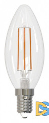 Лампа светодиодная филаментная Volpe E14 6W 3000K прозрачная LED-C35-6W/3000K/E14/CL/SLF UL-00008328