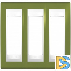 Рамка 3-ая (тройная), Фисташковый/Белый, серия Unica, Schneider Electric