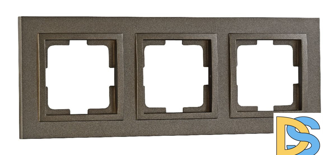 Рамка на 3 поста Mono Electric Despina бронза 102-230000-162
