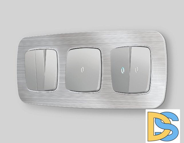 Лицевая панель для выключателя одноклавишного с подсветкой Ambrella Volt Omega OP4020