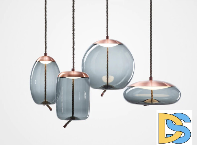 Подвесной светильник Delight Collection Knot 9966P/A copper/blue