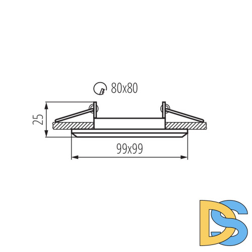 Встраиваемый светильник Kanlux Alren R DTL-B 26757