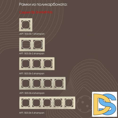 Розетка с заземлением, шторками + 2 USB Arte Milano 206.47-1.shampan