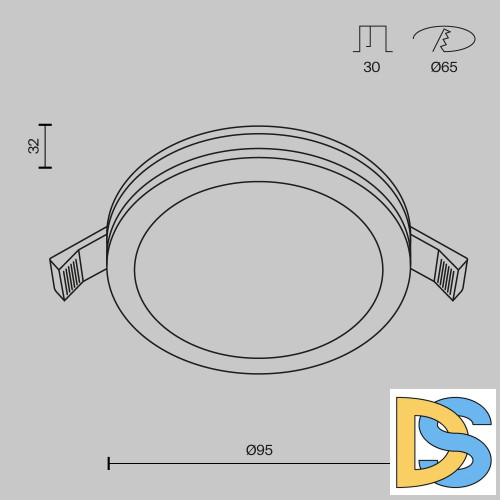 Встраиваемый светильник Maytoni Phanton DL303-L7B4K