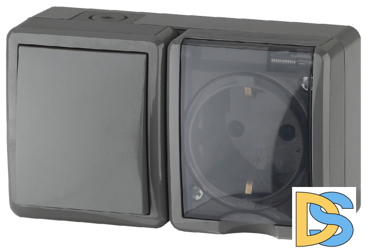 Блок розетка+выключатель Эра 11-7401-03 Б0020734