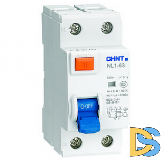 УЗО CHINT NL1-63 6kA 2P 63A 30mA тип AC (R)