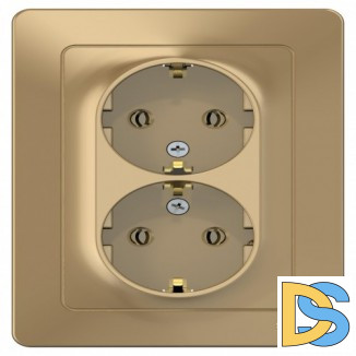 Розетка 2-ая электрическая с заземлением, Титан, серия Blanca, Schneider Electric