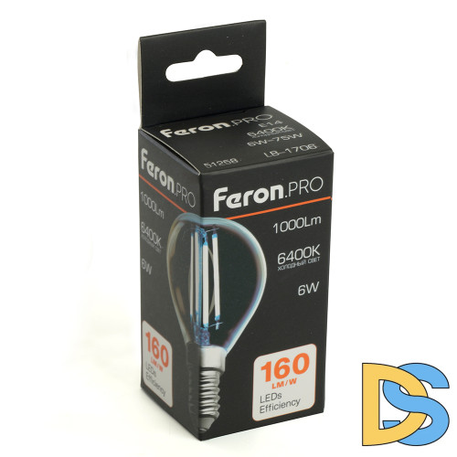 Лампа светодиодная Feron LB-1706 E14 6W 6400K 51258