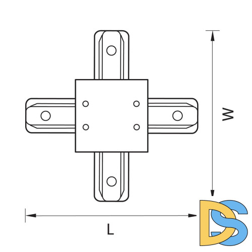 Коннектор Х-образный Lightstar Barra 501147