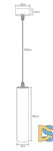 Подвесной точечный светильник Fiberli Tube460WW 12110203