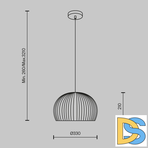 Подвесной светильник Maytoni Roots MOD195PL-01W