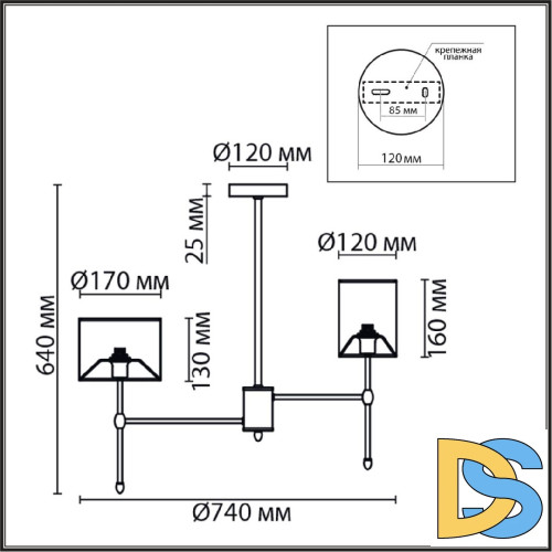 Люстра на штанге Lumion Latti 6589/6C