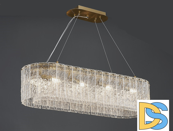 Подвесная люстра Newport 10820/90 brass oval