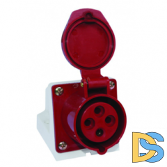 Розетка силовая стационарная 3Р+РЕ 32A 380В IP44