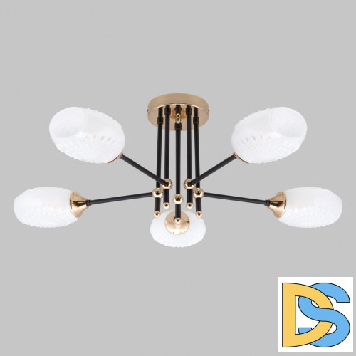 Потолочная люстра IMEX MD.4144-5-S-BK+FGD