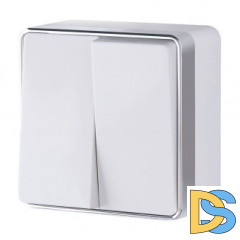 Двойной выключатель Werkel Gallant (белый) W5020001