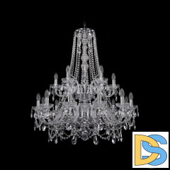 Подвесная люстра Bohemia Ivele Crystal 1411/12+6/300/h-93/2d Ni
