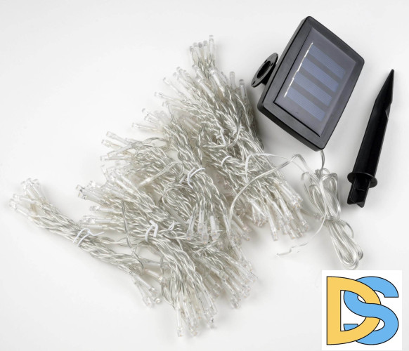 Гирлянда на солнечных батареях (UL-00006538) Uniel Занавес USL-S-131/PT1515 Warm White Curtain