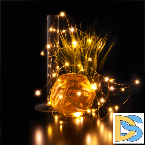 Гирлянда нить Eurosvet 400-007 теплый белый 5м IP20