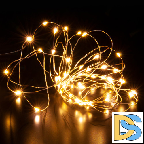 Гирлянда нить Eurosvet 400-007 теплый белый 5м IP20