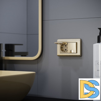 Рамка для двойной розетки (шампань) W0082111