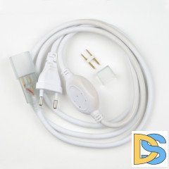 Шнур сетевой для светодиодной ленты (07692) Uniel UCX-SP4/B67-RGB White 1 Sticker