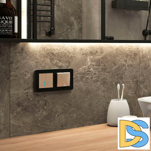 Рамка на 2 поста Werkel Platinum черный алюминий 4690389184451 W0022608