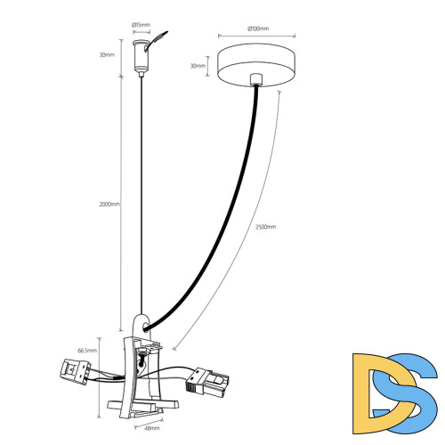 Соединитель с блоком питания Mantra Hanok 7553