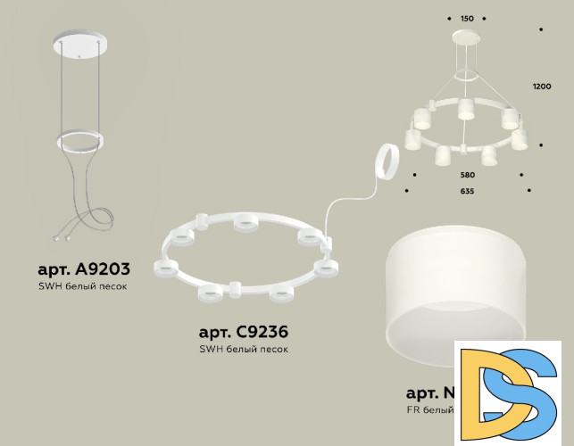 Подвесная люстра Ambrella Light Traditional (A9203, C9236, N8402) XR92031604