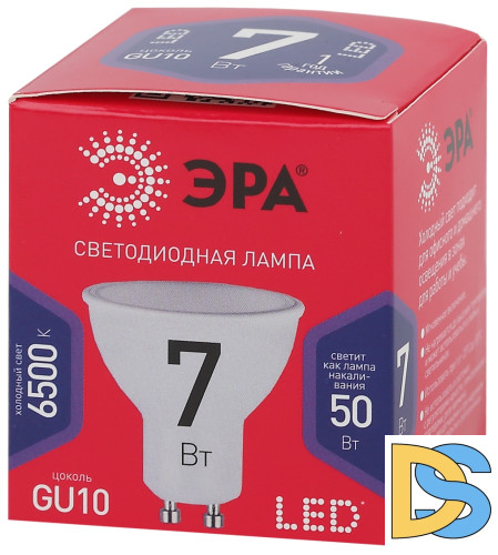 Лампа светодиодная Эра GU10 7W 6500K LED MR16-7W-865-GU10 R Б0045350