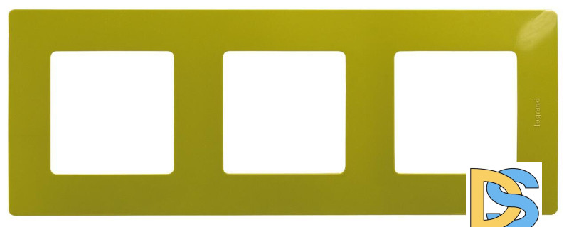 Рамка 3-постовая Legrand Etika зелёный папоротник 672543