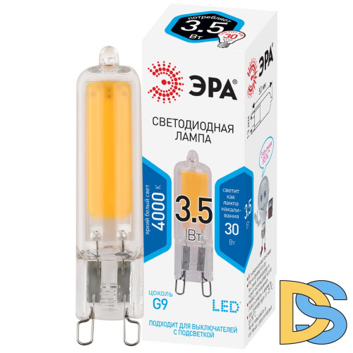 Лампа светодиодная Эра G9 3,5W 4000K LED JCD-3,5W-GL-840-G9 Б0049084