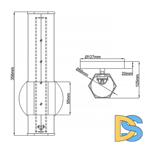 Бра Hinkley Facet QN-FACET-LED1-PC-BATH