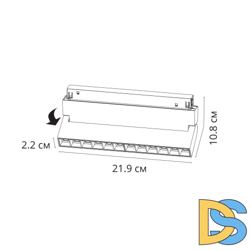 Трековый магнитный светильник Arte Lamp Linea A4686PL-1BK