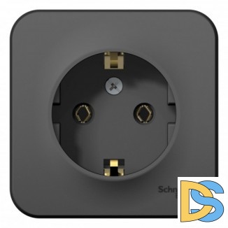 Розетка с/з без шторок 16А, 250В, изолир пластина Schneider Blanca Антрацит