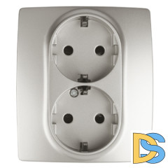 Розетка 2X2P+E Schuko со шторками Эра 12-2104-15 Б0019334
