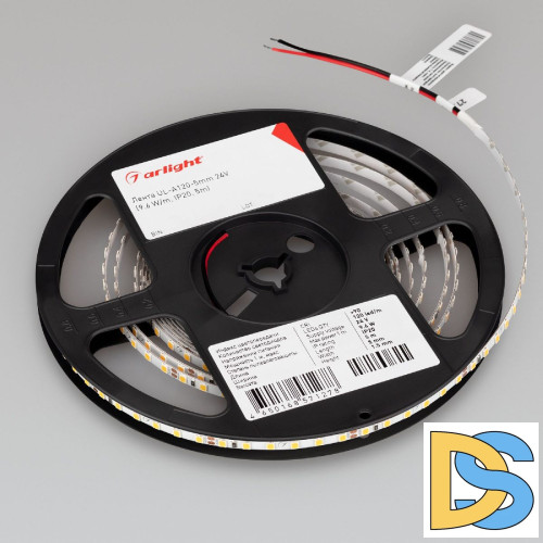 Светодиодная лента Arlight UL-A120-5mm 24V Warm3500 (9.6 W/m, IP20, 5m) 050586