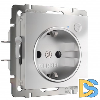 Умная встраиваемая розетка с заземлением с защитными шторками W1171606