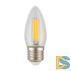 Лампа светодиодная филаментная диммируемая Voltega E27 5W 3000K свеча прозрачная VG10-C1E27warm5W-FD 8462